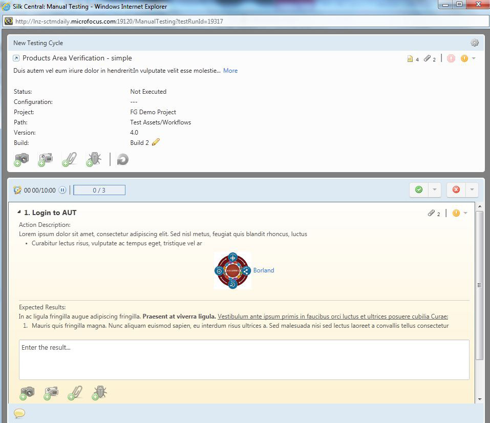 The Manual Testing Interface